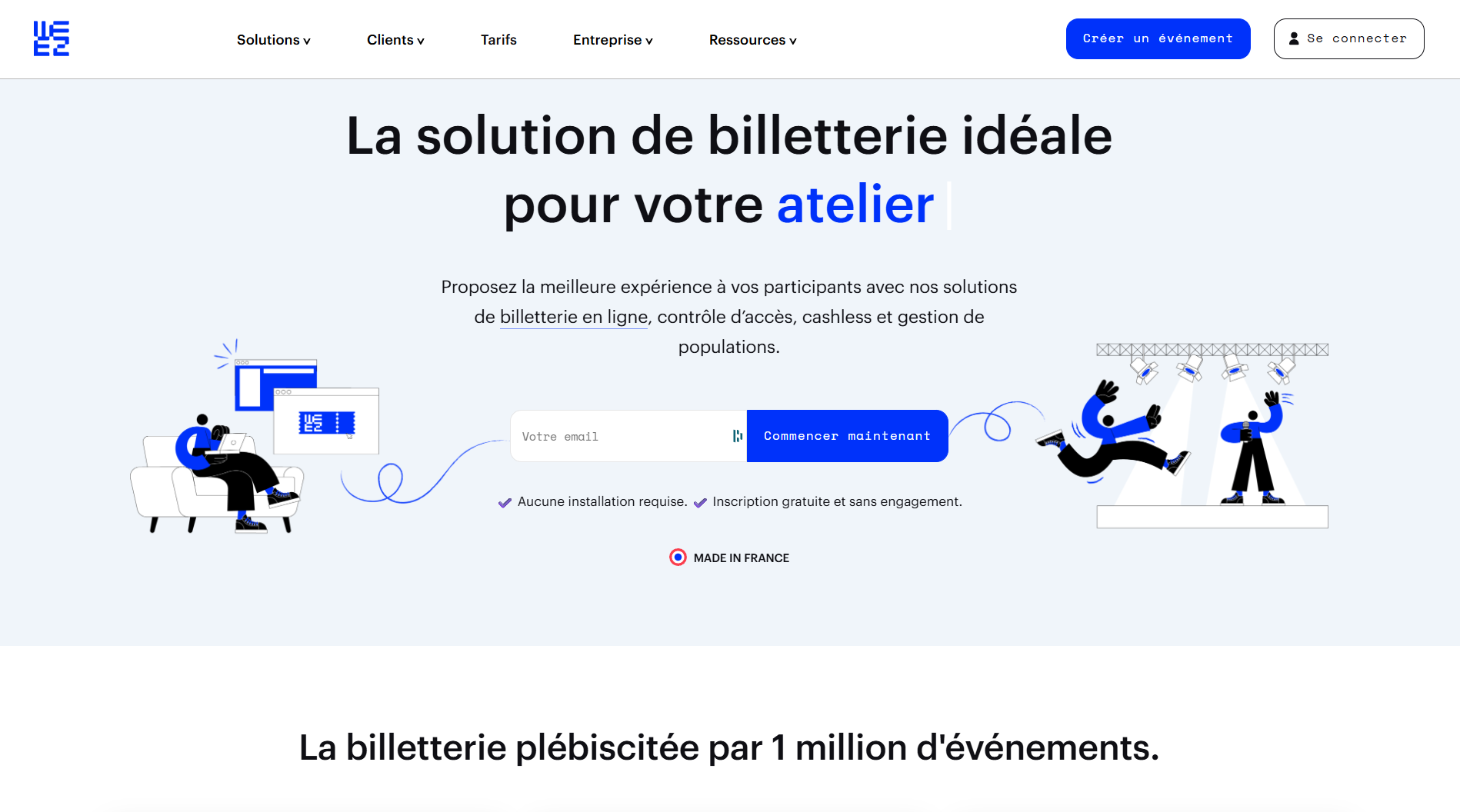 Page d'événement pour boutique ou entreprise